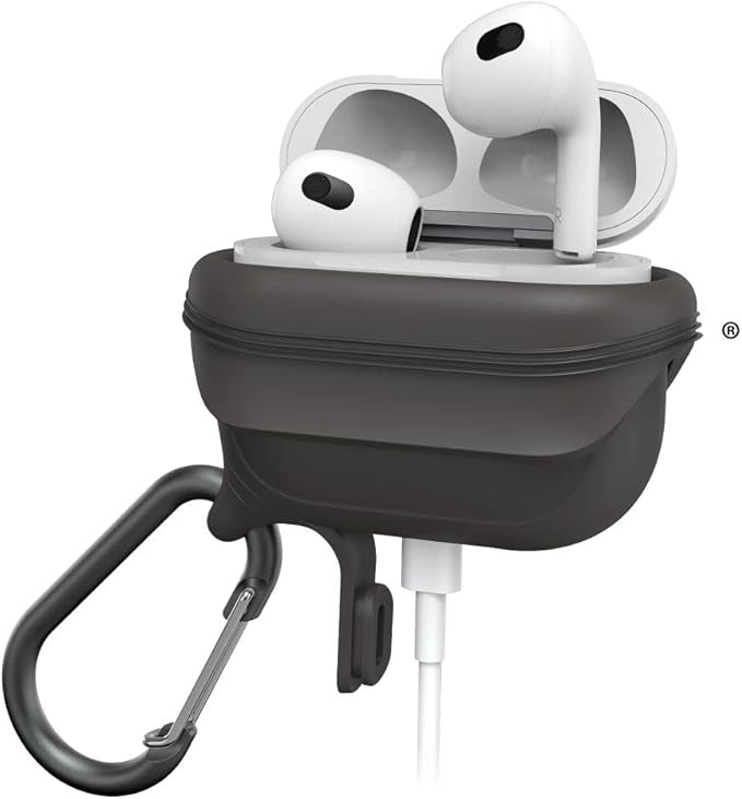 Catalyst Waterproof Case for AirPods 3rd Generation (2021) - Wireless & USB-C Charging Compatible, Drop Protection One Piece Design with Carabiner