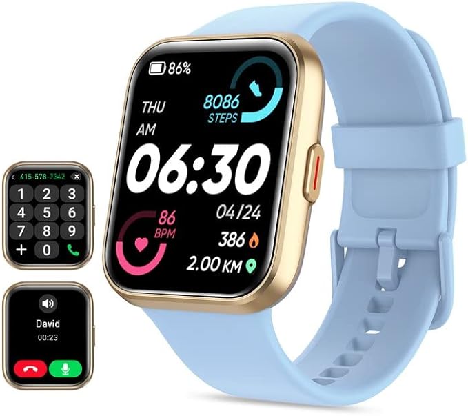 Tensky Smart Watch for Men Women(Call Receive/Dial), Alexa Built-in, 1.8" Touch Screen Fitness Tracker with Heart Rate Sleep Tracking, 100 Sports Modes, 3ATM Waterproof Smartwatch for Android iPhone