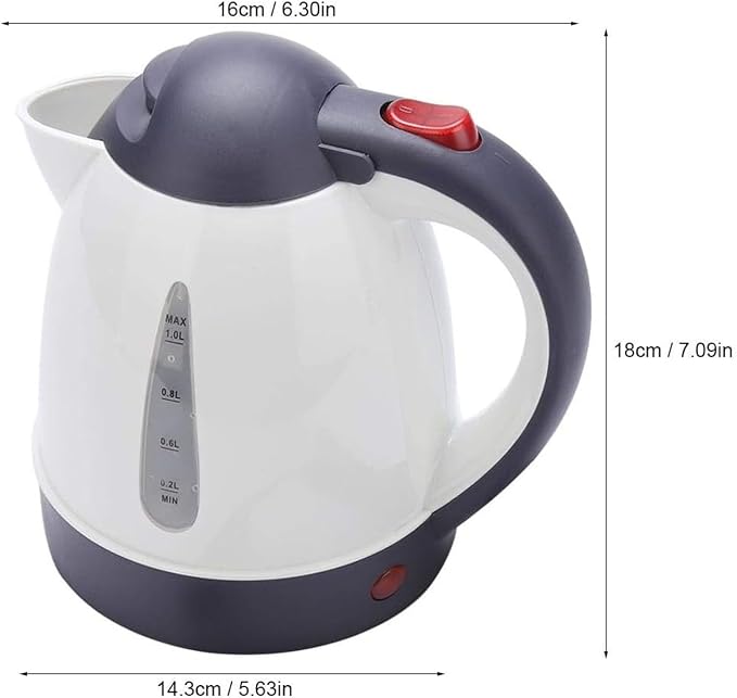 12V Car Kettle & Water Heater - Battery Powered Coffee Maker with Auto Shut-Off, Portable Electric Kettle for Truck RV Travel, Fast Boiling 12V Car Kettle Water Boiler for Tea/Coffee