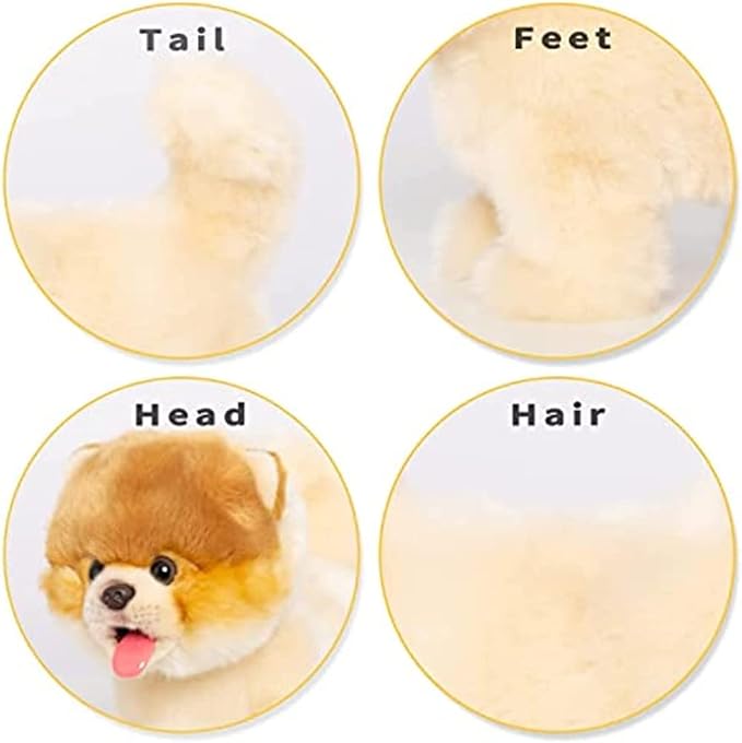 CU-MATE 12" Electric Plush Pomeranian Dog Toys, Electronic Stuffed Animal Dog Toy, Interactive Wuffy Robot Puppy, Walking, Talking, Barking & Wagging Tail, Gifts for Boys and Girls