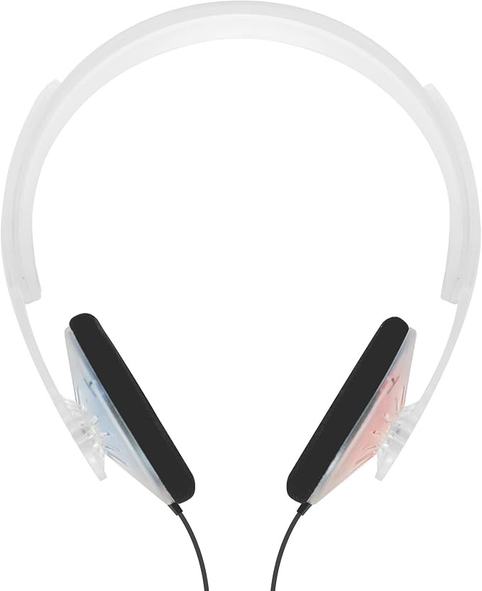 Koss KPH30i Clear Retro Style On-Ear Headphones, in-Line Microphone and Touch Remote Control, D-Profile Design, Wired with 3.5mm Plug, 90s Transparent Design