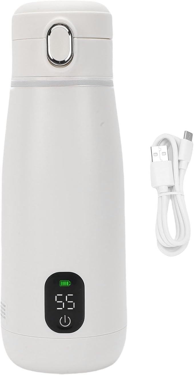 fosa Travel Electric Kettle, 350ml Portable USB Cordless Water Boiler with Thermal Insulation Constant Temperature Function, for Camping Hiking Office Home Use