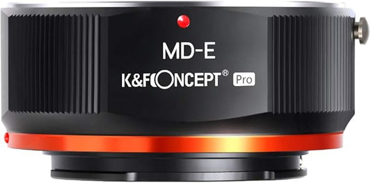 K&F Concept MD to NEX Lens Mount Adapter for Minolta MD MC Mount Lens to NEX E Mount Mirrorless Cameras with Matting Varnish Design for Sony A6000 A6400 A7II A5100 A7 A7RIII