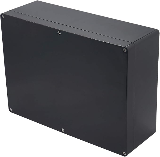 Project Box IP65 Waterproof Junction Box ABS Plastic Black Electrical Boxes DIY Electronic Project Case Power Enclosure 11.42x8.27x3.94 inch (290x210x100 mm)