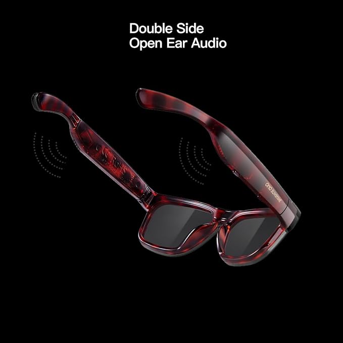 OhO sunshine Bluetooth Audio Sunglasses, Lightweight Open Ear Sport Glasses, 10H Playtime, Water Resistant with Voice Control