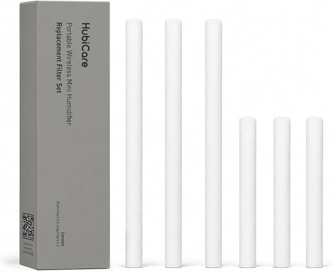 Replacement Filter Sets for HubiCare Portable Mini Humidifier, Long and Short Humidifier Filter Sticks for Wireless Personal Humidifier, Easy to Replace (3 month Set)