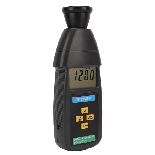 FILFEEL DT2239B LCD Digital Stroboscope Handheld Flash Tachometer Non Stroboscope 60-19,999RPM