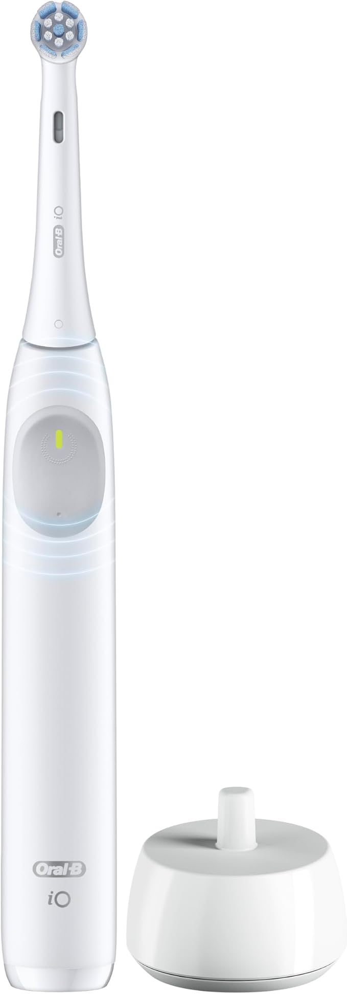 Oral-B Rechargeable Electric Toothbrush, iO2, 3 Cleaning Modes, Automatic Pressure Sensor to Protect Gums, Pure White