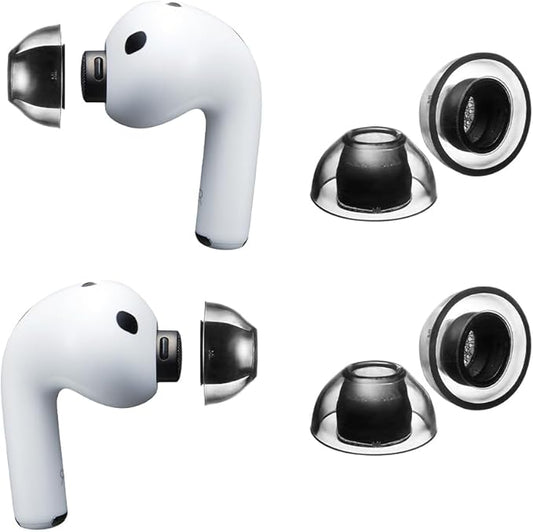 XELASTEC 2 AirPods Pro 3 Ear Tips Replacement – Body-Heat Adaptive Material, Seamless Seal, 12-Hole Micro Filter, Secure Fit Anti-Slip Earbud Tips, AirPod Pro Replacement Tips (ML)