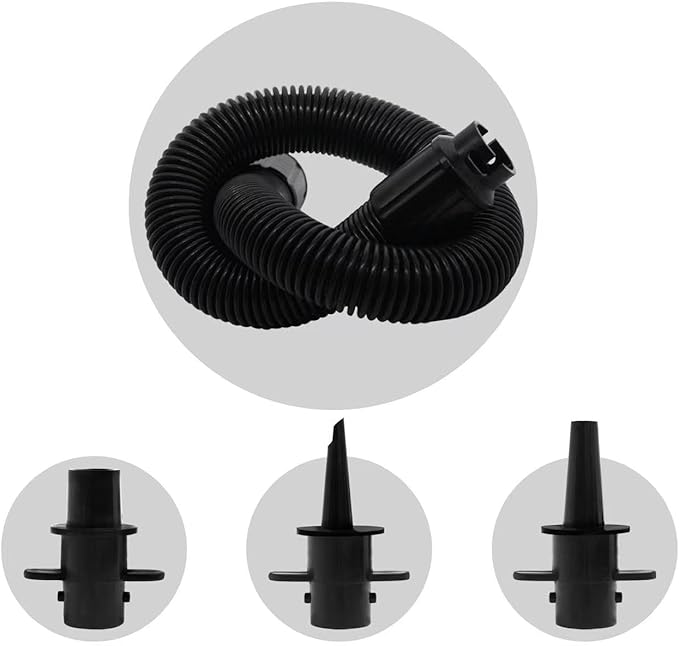 ZOOMBROS Electric Air Pump 120V for Inflatable Towable Tube/Boat/Air Mattress/Swim Ring/Pool Toy/Snorkel/Water Sports with 5 Valve Adapters