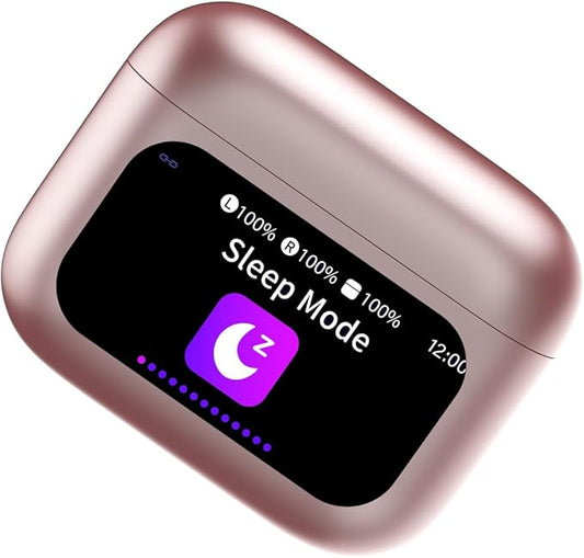 Sleep Earbuds Light-Weight Headphones, 48H Playtime with Charging Case, Mini Sleep Headphones Bluetooth in Ear Small Design for Side Sleepers, Dark Rose