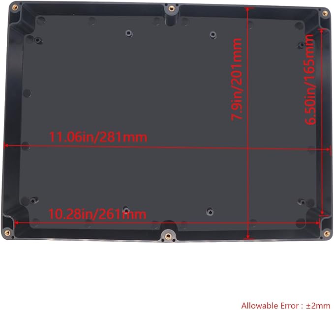 Project Box IP65 Waterproof Junction Box ABS Plastic Black Electrical Boxes DIY Electronic Project Case Power Enclosure 11.42x8.27x2.48 inch (290 x 210 x63 mm)