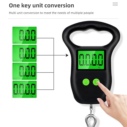 JSEIAJB Newest 50kg/110lb Hanging Scale Digital Portable Luggage Weight Backlight Hook Fishing Weigh