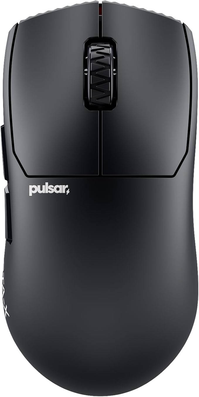 Pulsar Gaming Gears Pro Series STA-X Wireless Gaming Mouse 2.11 oz (60g), Optical Switch, 32000 DPI, 750 IPS, 8K Compatible (Medium, Stealth Black)
