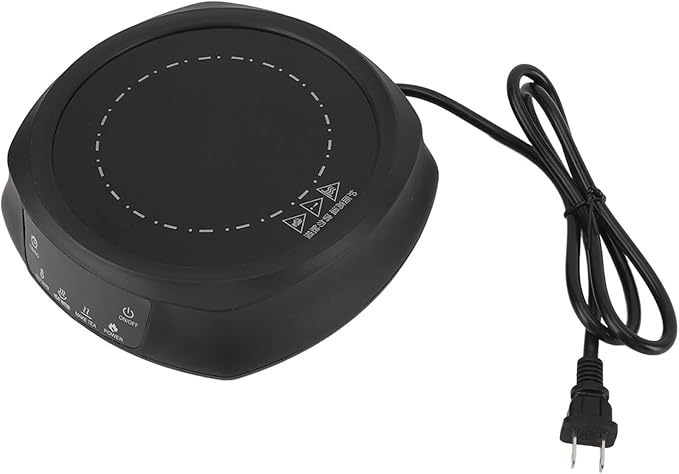800W Mini Electric Stove, 800W Portable Electric Hot Plate Concentrated Energy Heating for Making Tea (Black)