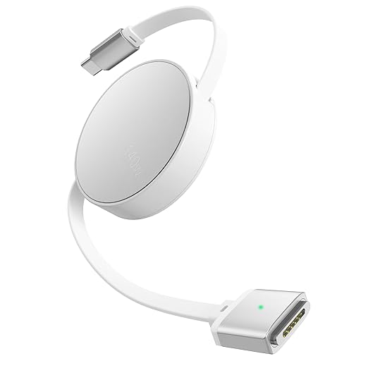 140W USB-C to Magnetic 3 Cable,5.3FT Compatible with Magsafe 3 Cable for MacBook Air 2024 M3 13/15inch, 2023/2022 M2, Pro 2024/2023 M4/M2 Pro & Max 14" 16", 2021 M1 & Max 14" 16" White