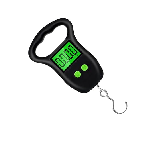Digital Fish Hanging Hook Scale, 50kg Luggage Hanging Scale Weight Balance Suitcase Weighting Tool Backlight(Big Hook)