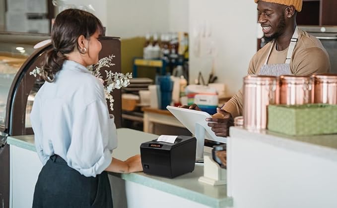 Rongta Thermal Receipt Printer with Auto Cut for Retail & Small Businesses, 80mm POS Printer, High-Speed Kitchen Printer, USB/LAN/Serial, Compatible with Windows/Linux Cups/MacOS/JavaPos/OPOS, RP327