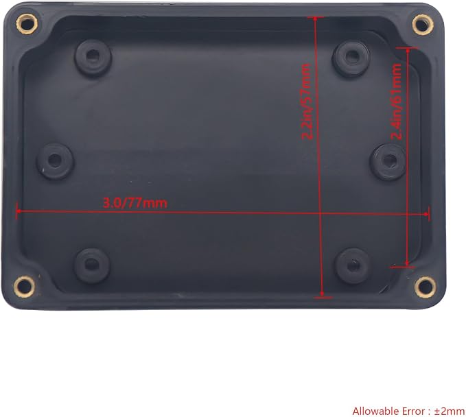 Project Box IP65 Waterproof Junction Box ABS Plastic Black Electrical Boxes DIY Electronic Project Case Power Enclosure 3.3 x 2.3 x1.3 Inch(83 x 58 x 33)