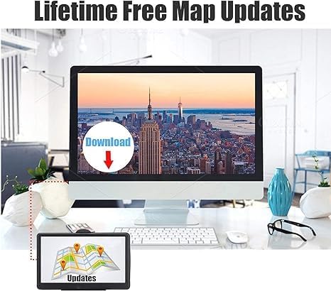 GPS Navigation for Car Truck - Navigation System 7 Inch Touchscreen Navigator with，2026 Map (Free Lifetime Updates),RV Vehicle GPS for Trucker with Speed Warning, Voice Guidance