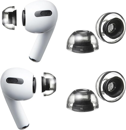 AZLA XELASTEC 2 for AirPods Pro 1st & 2nd Gen – Premium Single-Mold Ear Tips for AirPods Pro Ear Tip Replacement – Upgraded Fit & Noise Isolation – AirPod Pro 2 Ear Tips, AirPod Replacement Tips (ML)