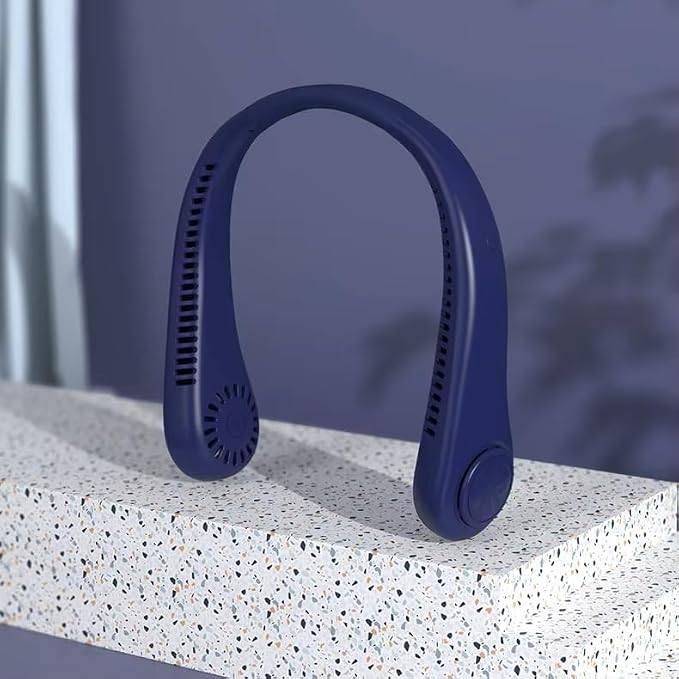 FANECK portable Neck Fan - 3 speed, USB Recharge, Quiet, Hands Free - Great for Summer, Office, outdoor & Work (White)