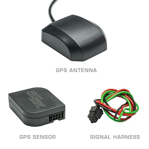 GlowShift GPS Speedometer Sensor Adapter Kit for Speedo Gauges - Acquires Car Truck Vehicle Driving Speed MPH KPH - Antenna Installs to Roof or on Trunk - Easy Installation