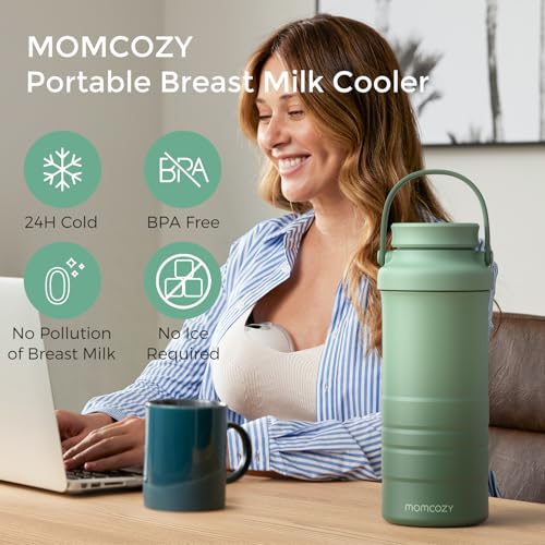 Momcozy Portable Milk Warmer for Travel & Momcozy 22oz Portable Breast Milk Cooler for Outdoor