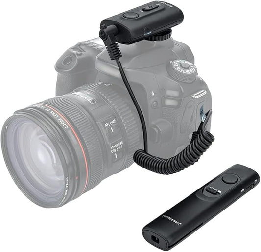 Camera Remote Shutter Release Wireless: [164'] Radio Control Accessories for Canon Rebel T7 T6 T5 T8i T7i SL3 EOS R RP R100 R7 R6 Mark II III R50V 90D 80D 70D, with AAA Battery & Removable Tripod Clip