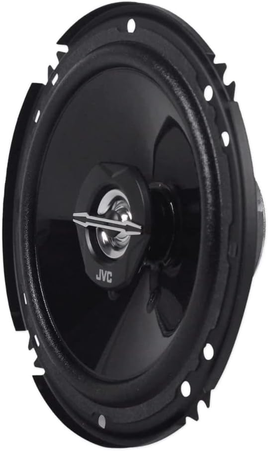 JVC CS-J620 300W 6.5" CS Series 2-Way Coaxial Car Speakers, Set of 2, 6.5" Mica Cone Woofer & 1" PEI Tweeter, Hybrid Surround, Easy Installation
