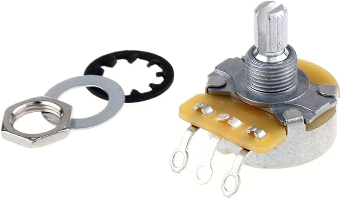CTS 450 B500K Pots Standard Split Shaft 3/8 Inch 10% Linear Taper Potentiometers for Electric Guitar Bass (Set of 4)