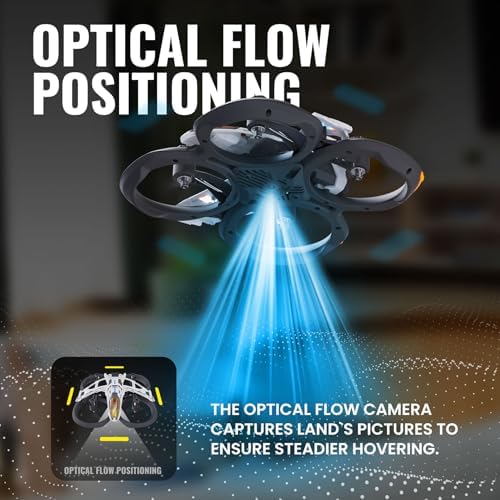 HISINGY MACH 500 Toy Drones for Kids with Replacement Blade Propellers(4pcs) and Storage Bag,Mini Micro Nano Indoor RC Quadcopter for Age 8-12 10-15 12-14,Kids Drone with LED Light,Optical Flow Positi