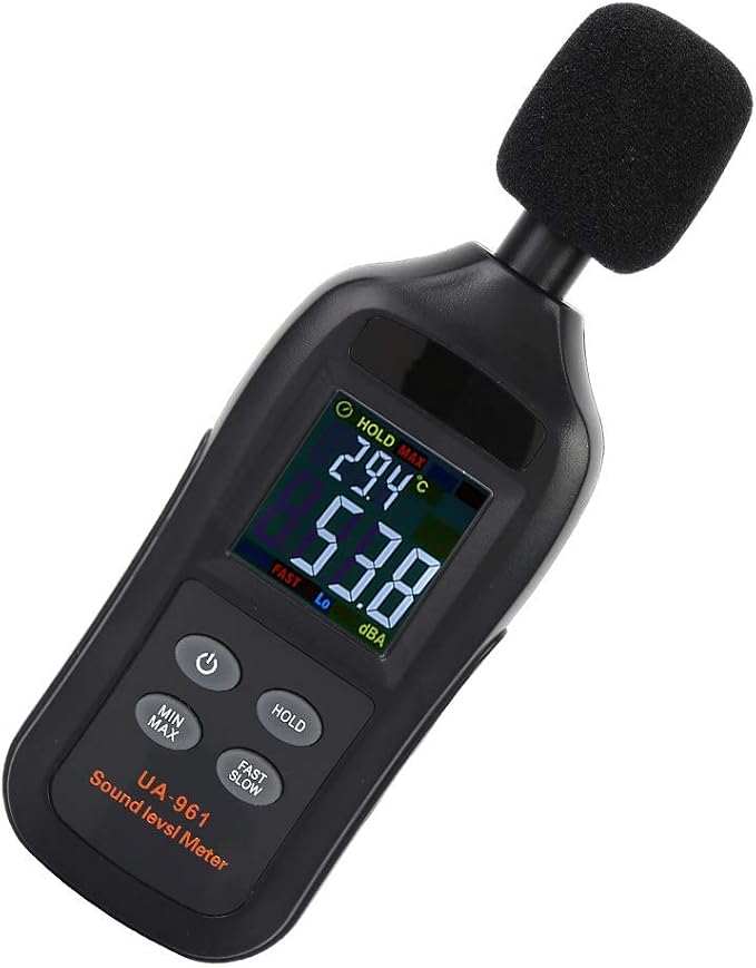 Oumefar Sound Meter Digital LCD Screen Decibel Meter Detector Handheld with Measuring Level Range 35dB to 135dB Portable Sound Level Meter for Frequency Analyzer