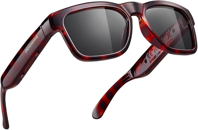 OhO sunshine Bluetooth Audio Sunglasses, Lightweight Open Ear Sport Glasses, 10H Playtime, Water Resistant with Voice Control