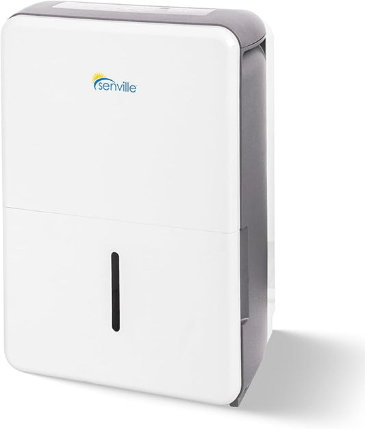 Senville 35 Pint Dehumidifier (Previously 50 Pint), Energy Star Certified, Washable Filter, Ideal for Basements, Medium & Large Sized Rooms, Up to 3,000 Sq. Ft., White