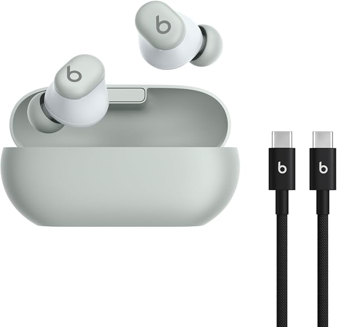 Beats Solo Buds - Wireless Bluetooth Earbuds with USB-C Charging Cables (1.5) - Storm Gray