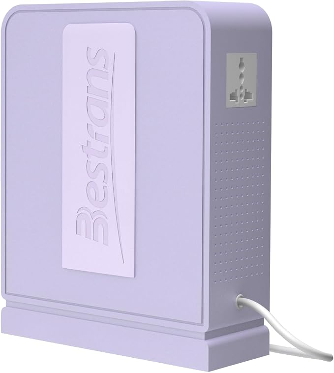 1000W Step Up Transformer 110v to 220v Converter, Heavy Duty Voltage Converter 110v-120v to 220v-240v with Dual Outlets, Overload Protection & Ultra-Quiet for Home Appliances, Light Purple