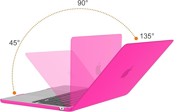 MOSISO Compatible with MacBook Air 13 inch Case M5 2026 M4 2025 M3 M2 2024-2022 A3449 A3240 A3113 A2681, Hard Shell&Keyboard Cover&Screen Film&Type C for MacBook Air 13.6 inch Case, Bright Rose