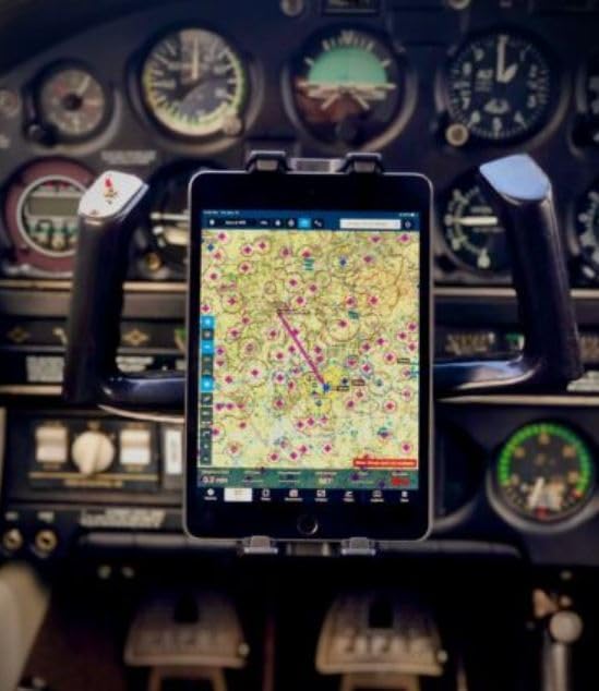 Aviator+ iPad Mount for Airplane Cockpit – Pilot Yoke Mount & Suction Cup Window Holder, Fits iPad mini, Air, Pro, 9th/10th/11th/M4 Gen