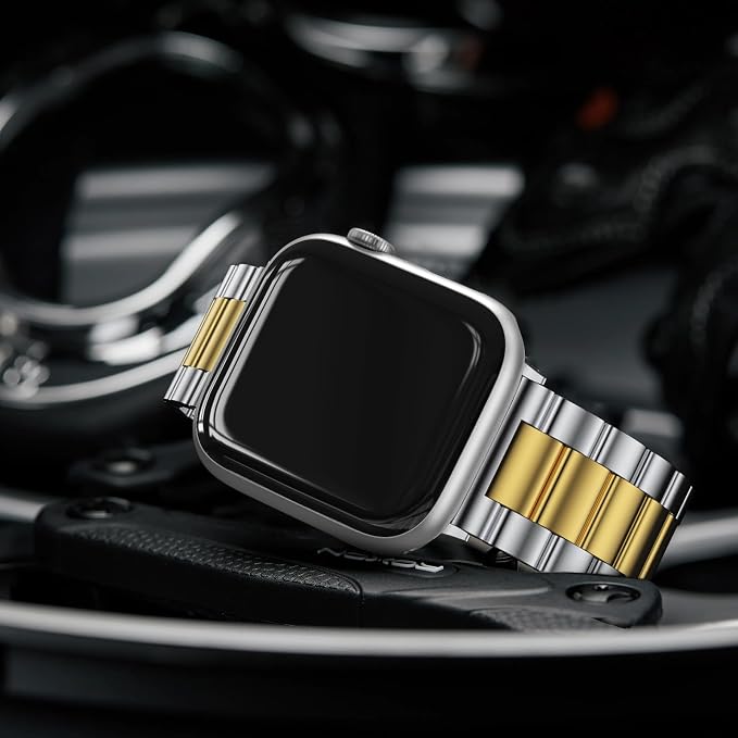 EPULY Metal Band Compatible with Apple Watch Bands for Men 49mm 46mm 45mm 44mm 42mm 41mm 40mm 38mm, Business Stainless Steel Strap for iWatch Bands Series 11 10 9 8 7 6 5 4 3 2 1, SE3 2 1, Ultra3 2 1