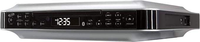 iLive Bluetooth Under Cabinet Radio (FM) CD Player and MP3 Player, Bluetooth, USB, AUX in, MP3, CD, Music System with Kitchen Timer, Digital Clock, with Remote Control IKBC384SMP3U