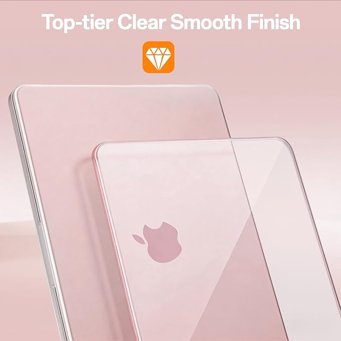 Case Compatible with MacBook Neo 13 inch Laptop 2026 (Model A3404), Scratch Resistant Protective Hard Shell Cover, Crystal Blush