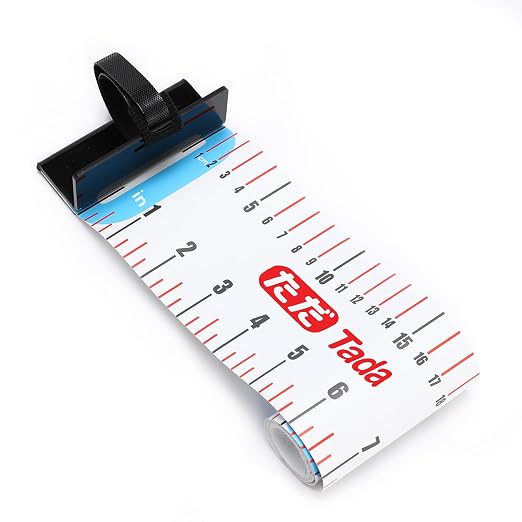 Tada 48in/122cm Fishing Ruler Portable Roll Up Folding Fish Measuring Tape with Bump Board