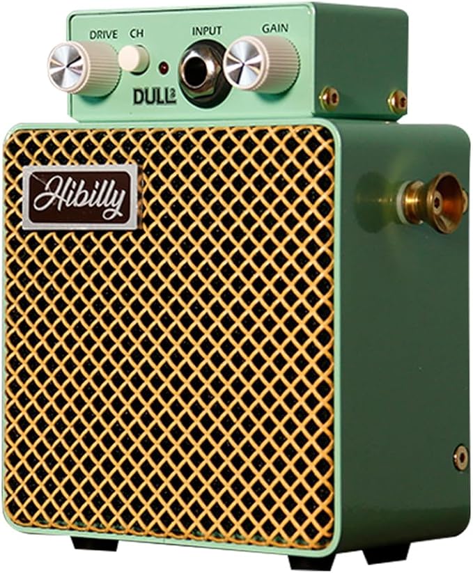 Dull3 Full-Metal Mini Guitar Amplifier, Rechargeable 3W Pocket Micro Amp with Clean/Overdrive/Distortion Modes, 3" Speaker, 1200mAh Battery