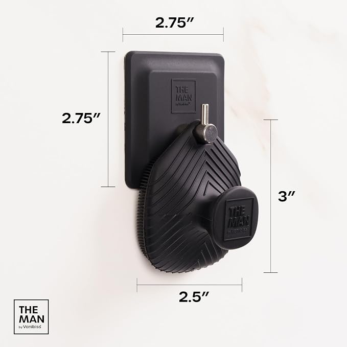 The Man Silicone Face Scrubber with Hook for Men, Face Cleansing Brush | Silicone face scrubber with storage hook for daily cleansing and gentle exfoliation.
