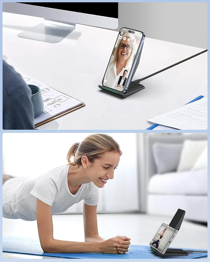 NANAMI Wireless Charger -Wireless Charging Stand with USB C Charger 30W Wall Charger PD3.0 Fast Charging for iPhone 15/14/13/12/SE 2020/11 Pro/8, Samsung Galaxy S24/S23/S21/S20/S10