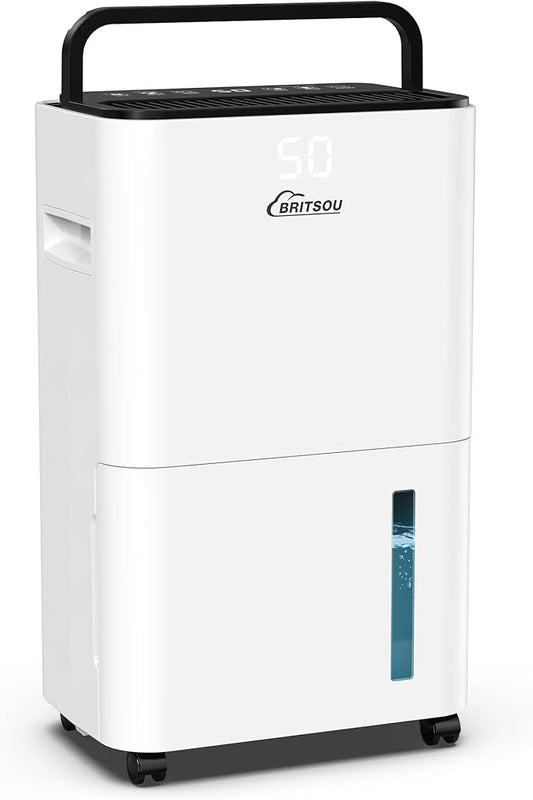 34 Dehumidifier for Basement and Bedroom, Covers 3500 Sq.Ft with Drain Hose, Smart Operation with 3 Modes - Ideal for Home, Bathroom, Garage.