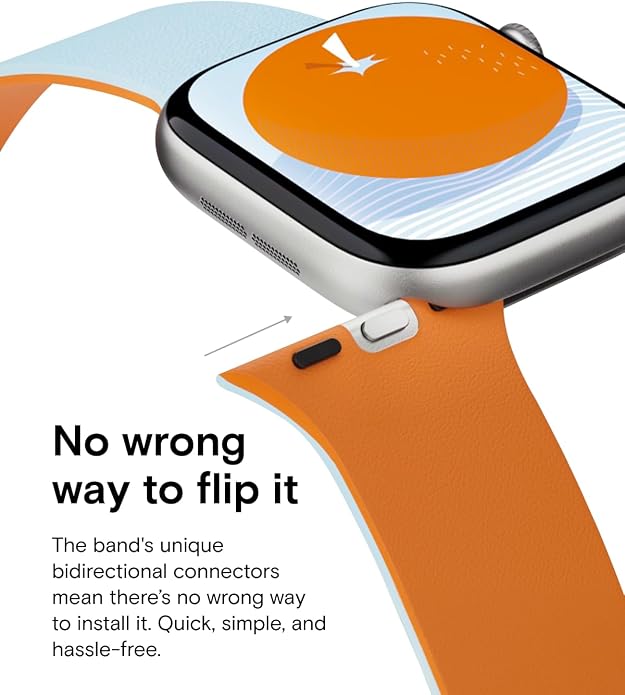MOFT Snap Duo Watch Bands Compatible with Apple Watch, Quick Magnetic Wear, Duo-Color Design & Soft Silicone, iWatch Bands for Ultra 3/2/1, Series 11/10/9/8/7/SE/6/5/4/3/2/1, 38/40/41/42/44/45/46/49mm