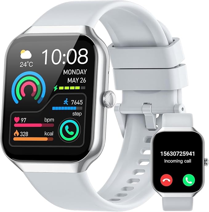 Soudorv Smart Watch 2026 NEW 1.91" Smartwatch for Men Women(Answer/Make Call),Fitness Watch with 110+ Sport Modes, Reloj Inteligente with Sleep Monitor/Heart Rate,for Android iOS, Silver