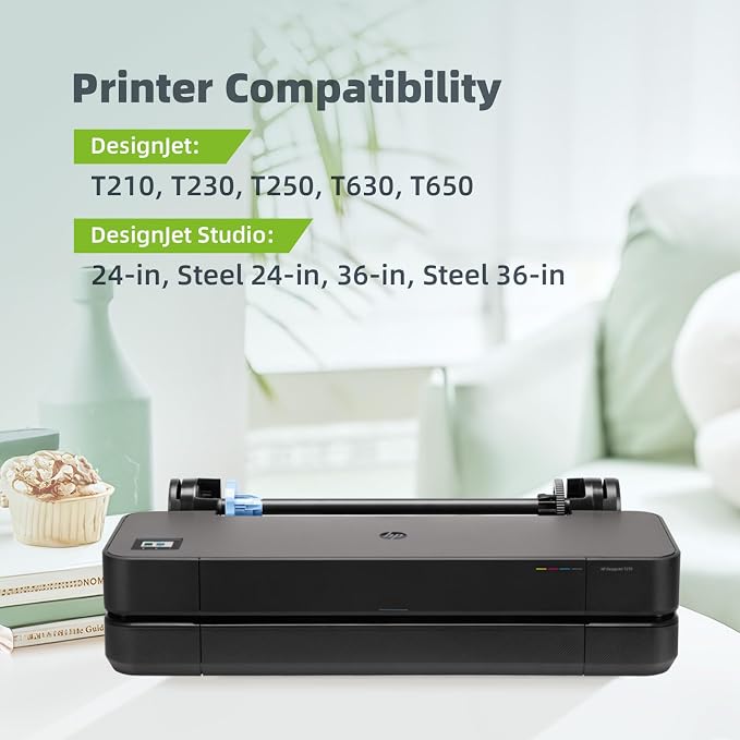 712XL 712 Ink Cartridges High Yield Compatible Replacement for HP 712XL 712 XL 712 Ink Cartridges for DesignJet T650 T630 T230 T210 Studio Plotter Printer (4 Pack, Black, Cyan, Yellow, Magenta)